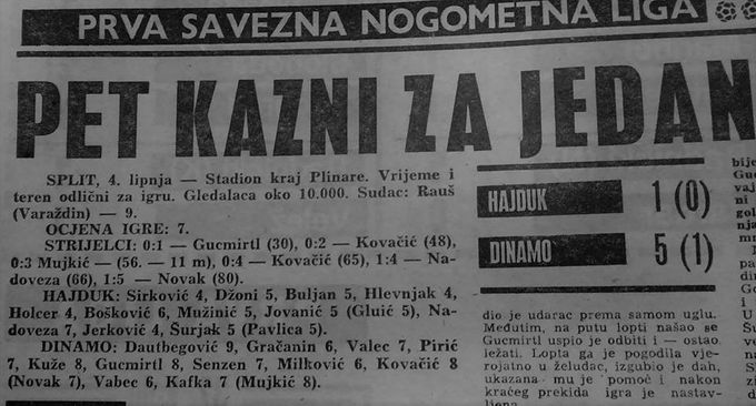 Hajduk - Dinamo 1:5 (PJ)